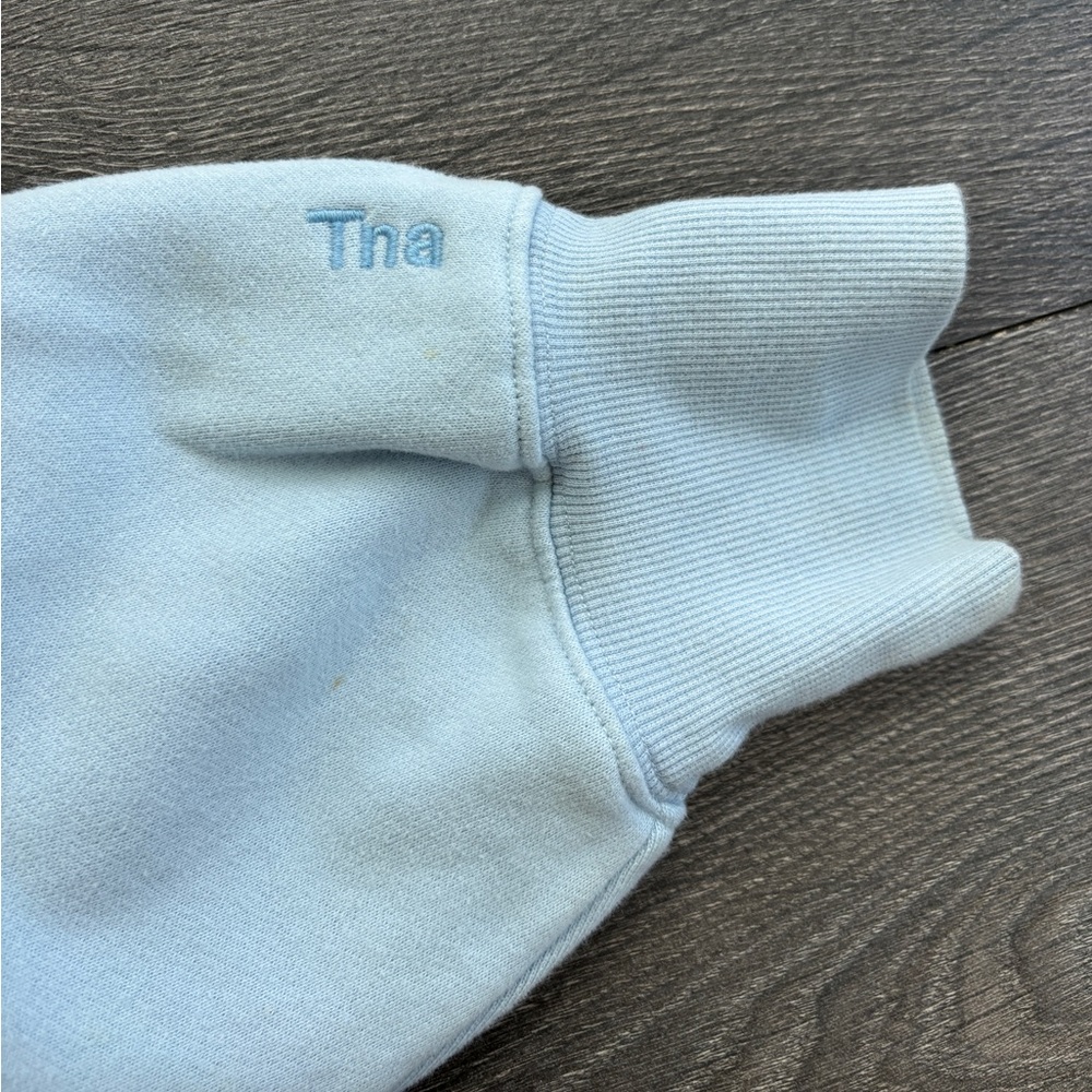 Aritzia TNA Cozy Boyfriend Zip Up Hoodie Baby Blue